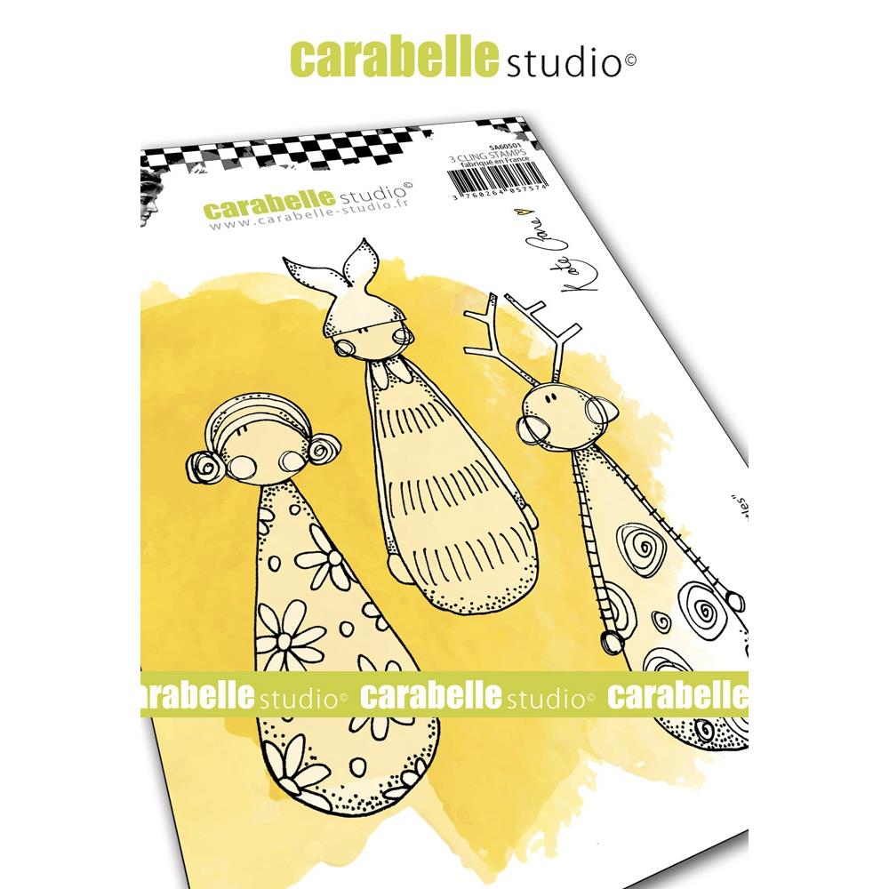 Carabelle Studio Cling Stamp A5 - Stitched Mixed Media Background By Dreamz Et